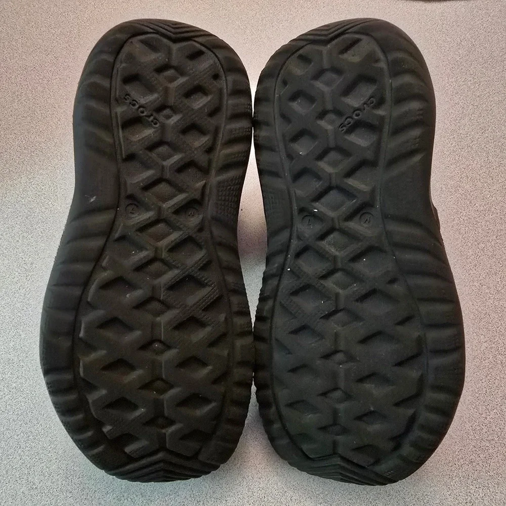 Crocs Swiftwater Sandals Black Sporty Fisherman Rugged  Adjustable Mens Size 7